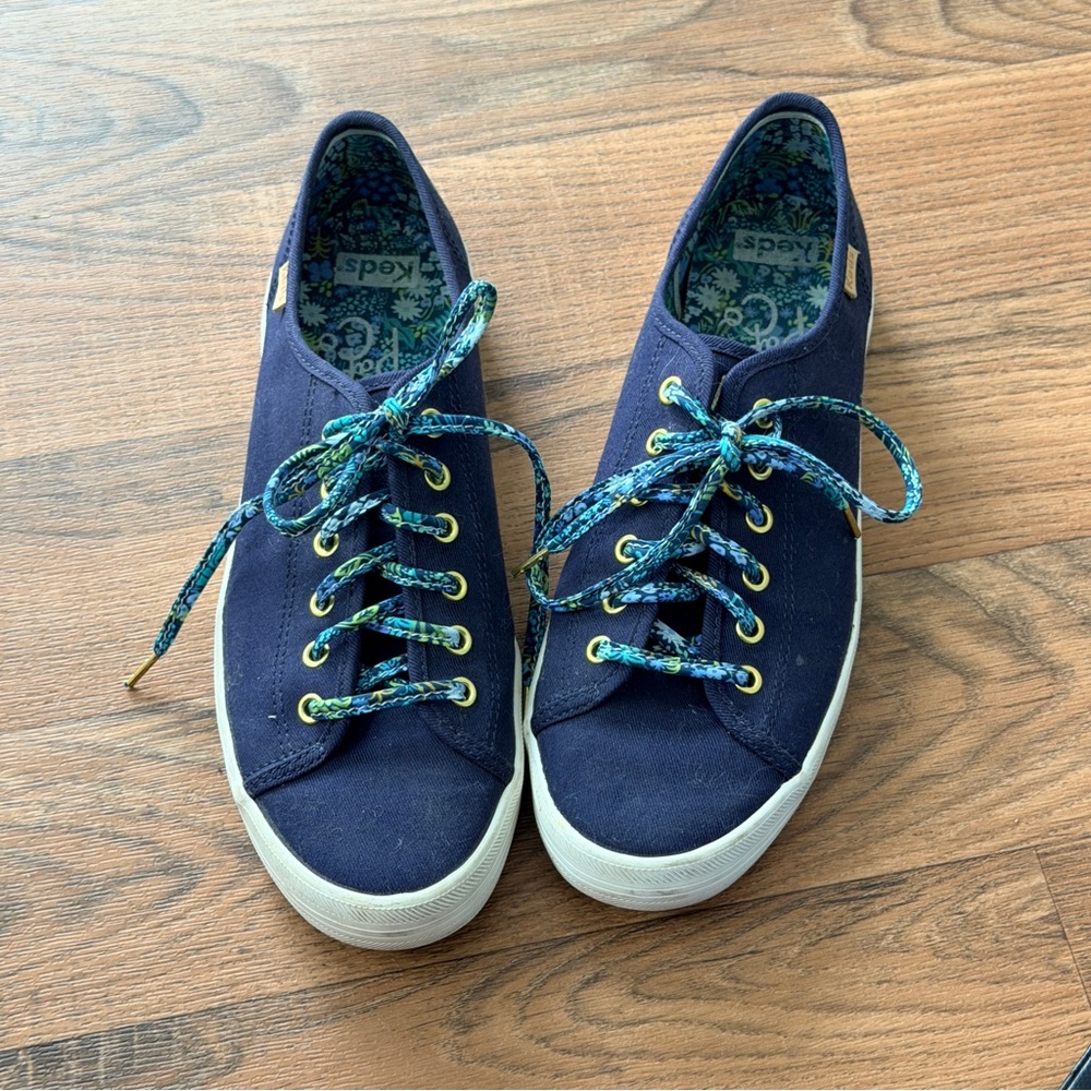 Keds Rifle Paper Company Dark Blue Canvas Sneakers